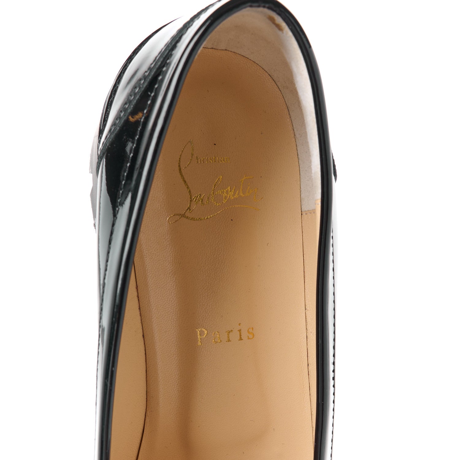 Christian Louboutin Patent Lock Woody Loafers 41 Black 8 of 9