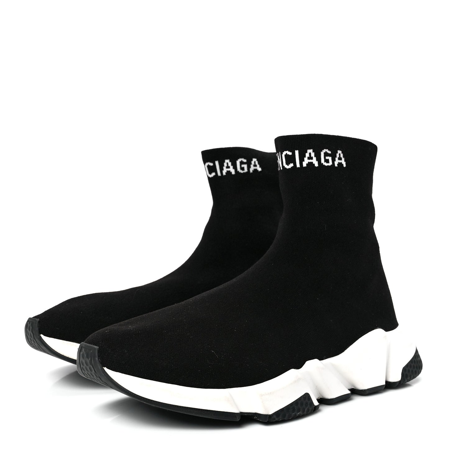 Neoprene Knit Mens Hi Speed Sneakers 43 Black White