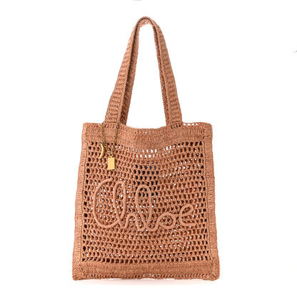Chloe Raffia Summer Banana Tote Summery Beige 1 of 11