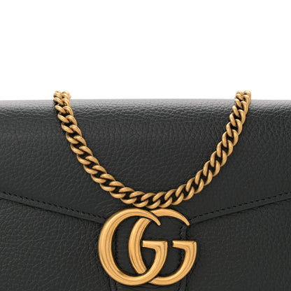 Gucci Calfskin GG Marmont Chain Wallet Black 9 of 12