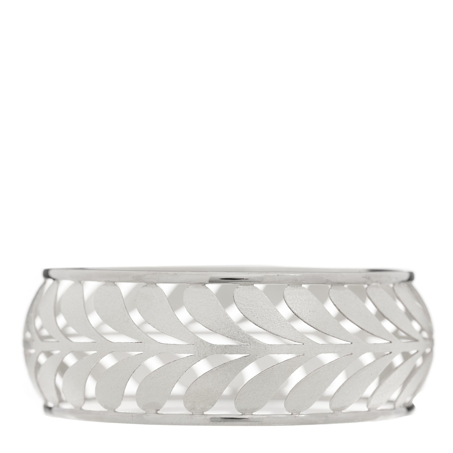 Tiffany Sterling Silver Villa Paloma Palm Bangle Bracelet 1 of 3
