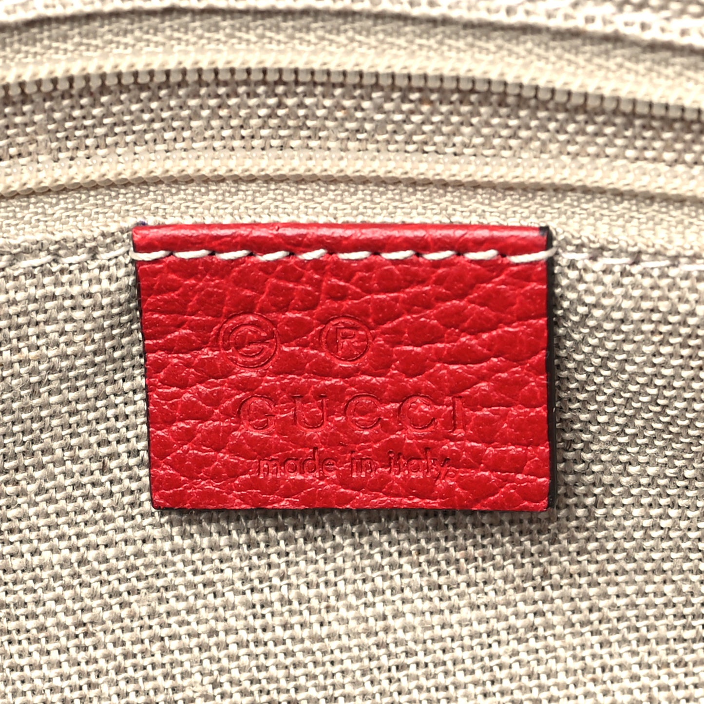 Dollar Calfskin Medium Interlocking G Top Handle Shoulder Bag Red