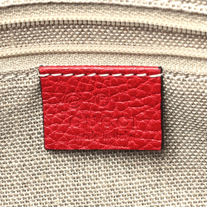 Gucci Dollar Calfskin Medium Interlocking G Top Handle Shoulder Bag Red 6 of 10