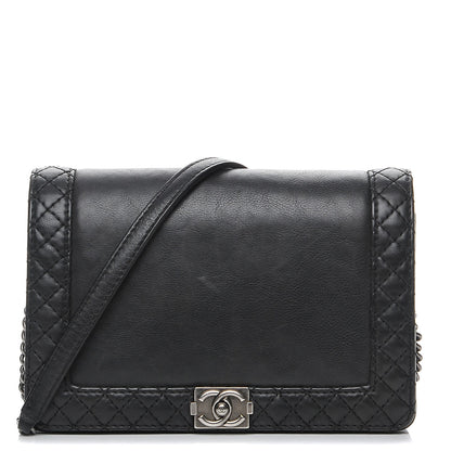 Chanel Calfskin Small Boy Reverso Flap Black 1 of 7
