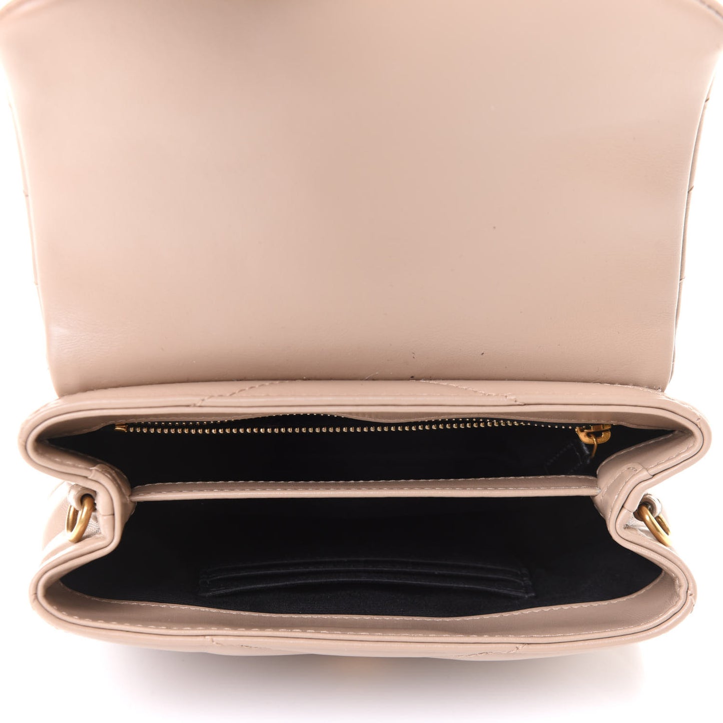 Calfskin Y Quilted Monogram Toy Loulou Crossbody Bag Dark Beige
