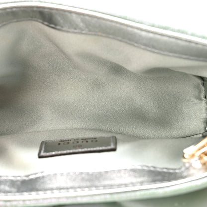 Gucci Iridescent Nappa Chevron Matelasse Super Mini GG Marmont Shoulder Bag Green Iridescent 5 of 11