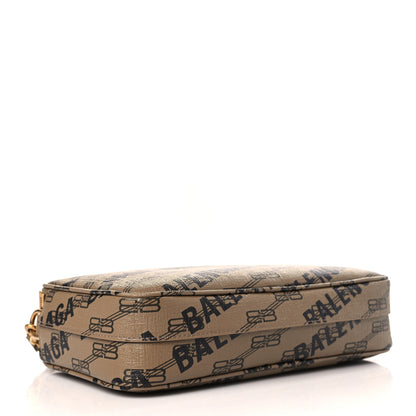 Balenciaga Coated Canvas BB Monogram Allover Logo Medium Signature Camera Bag Beige Brown Black 4 of 9