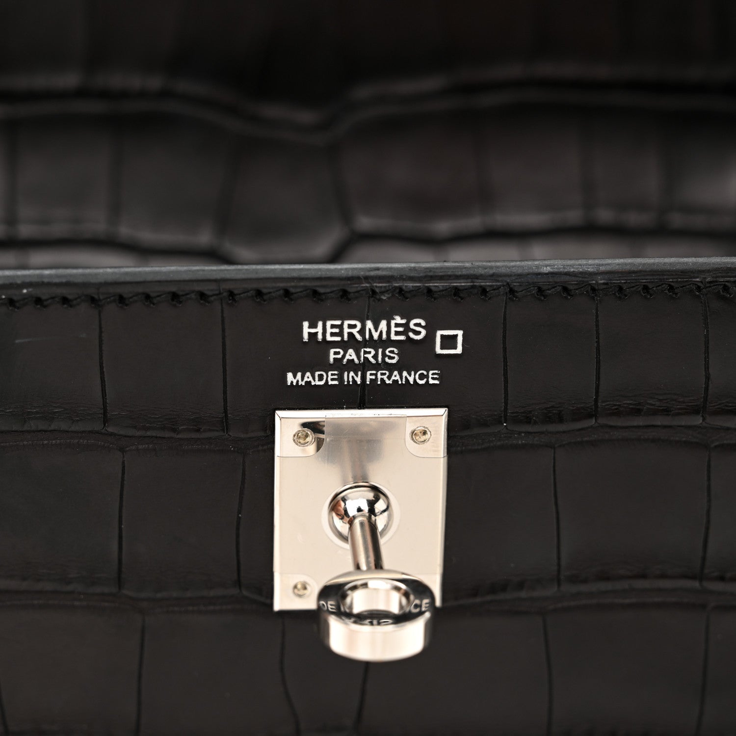Hermes Matte Alligator Kelly Retourne 25 Black 6 of 15