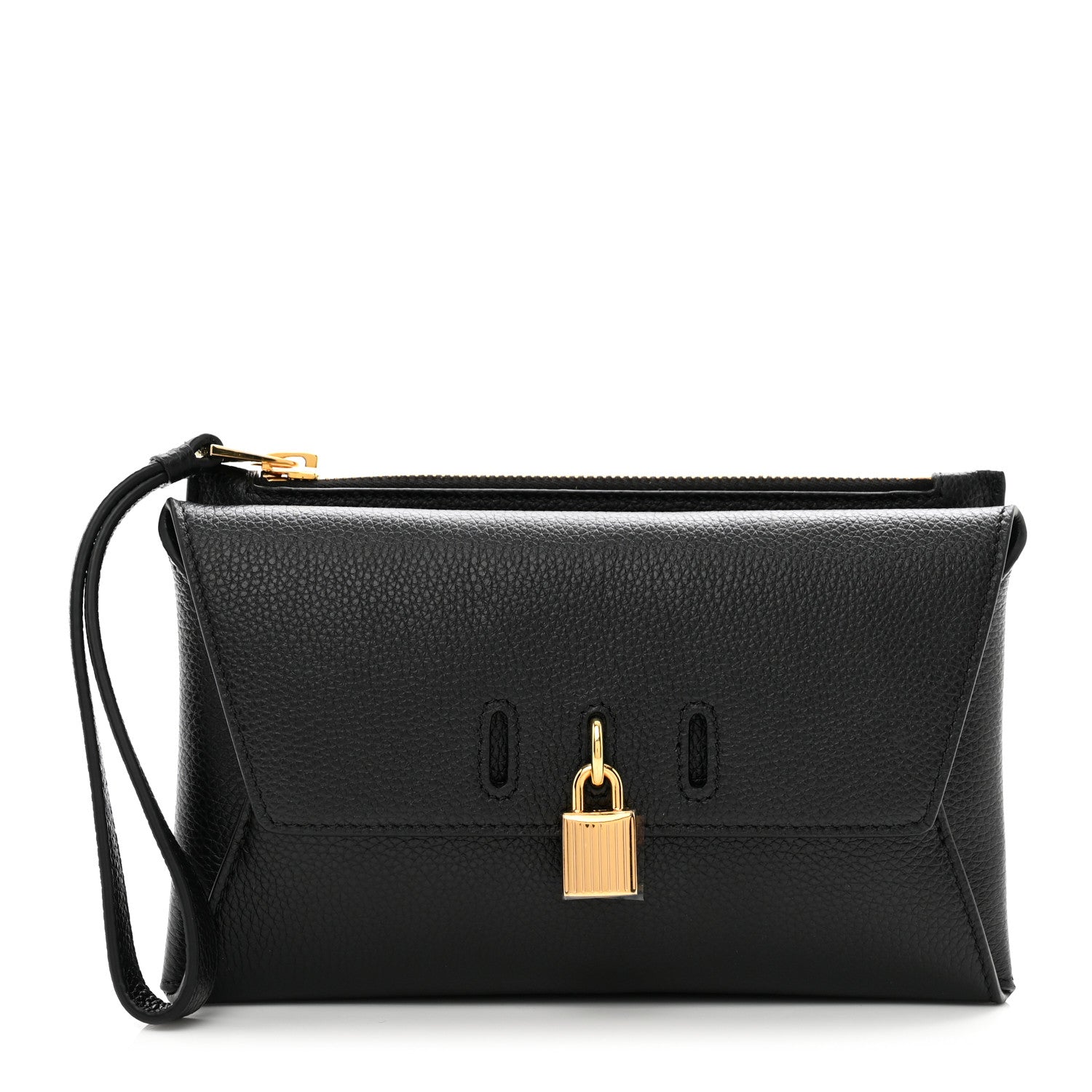 Tom Ford Calfskin Large Padlock Multifunction Wallet Black 1 of 8