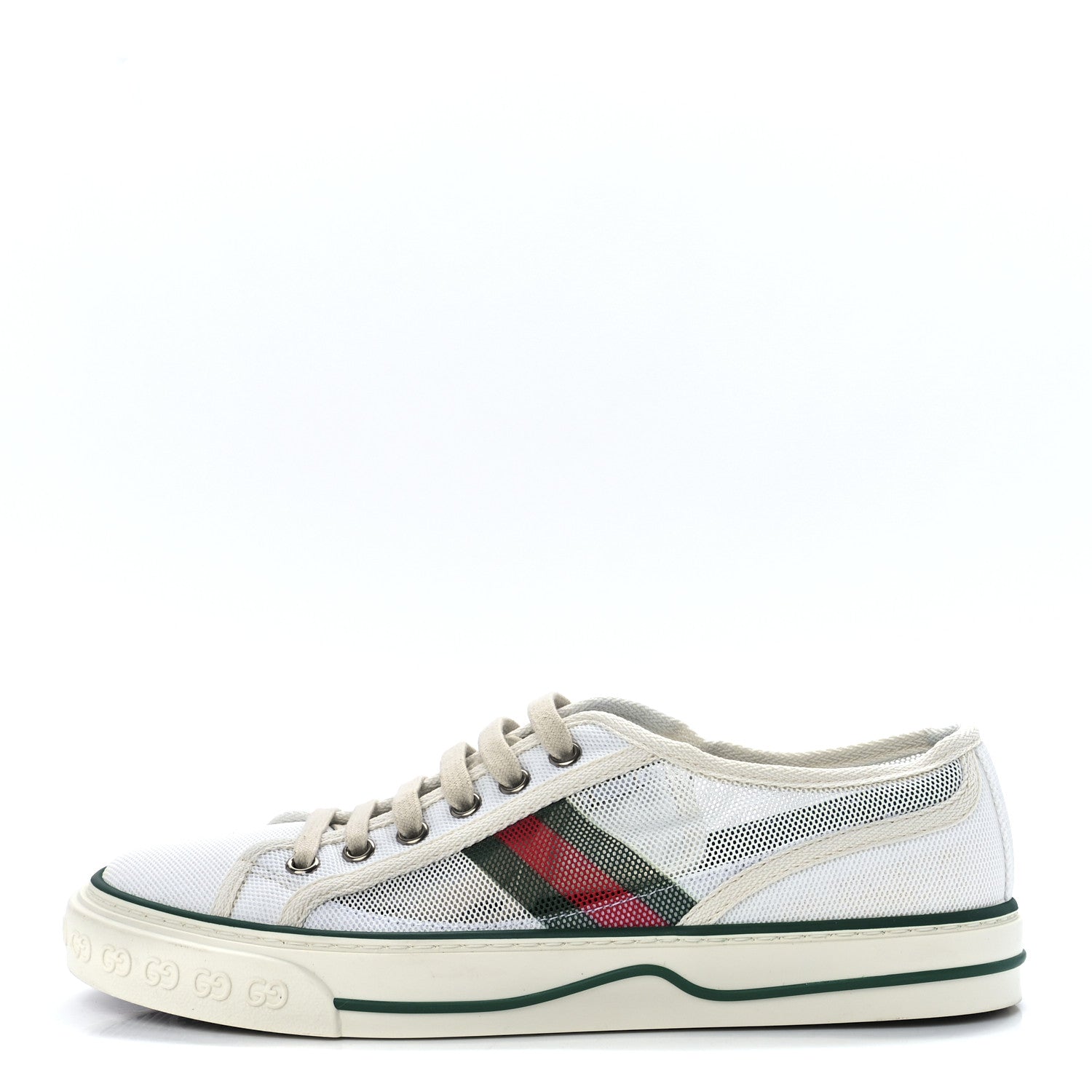 Gucci Canvas Web 1977 Mens Tennis Sneakers 5 Burro Mystic White 1 of 8