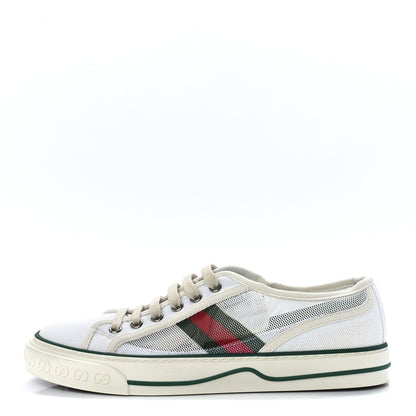 Gucci Canvas Web 1977 Mens Tennis Sneakers 5 Burro Mystic White 1 of 8