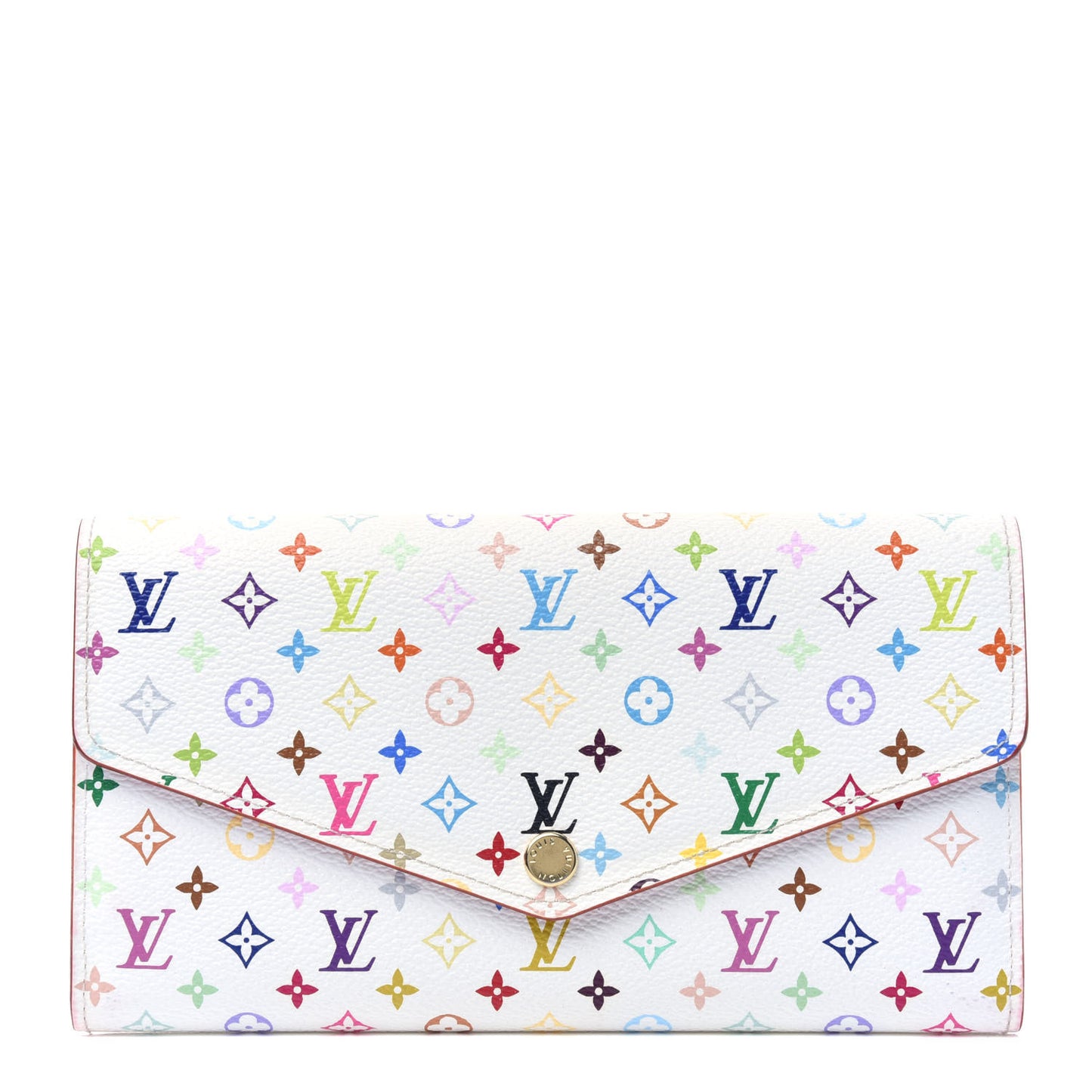 Monogram Multicolor Sarah Wallet NM White Litchi