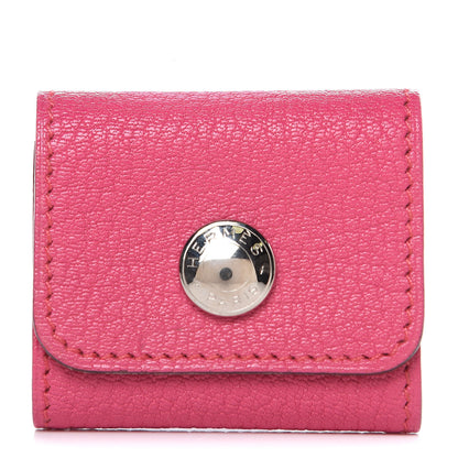 Hermes Chevre Mysore Post It Notepad Holder PM Rose Shocking 1 of 7