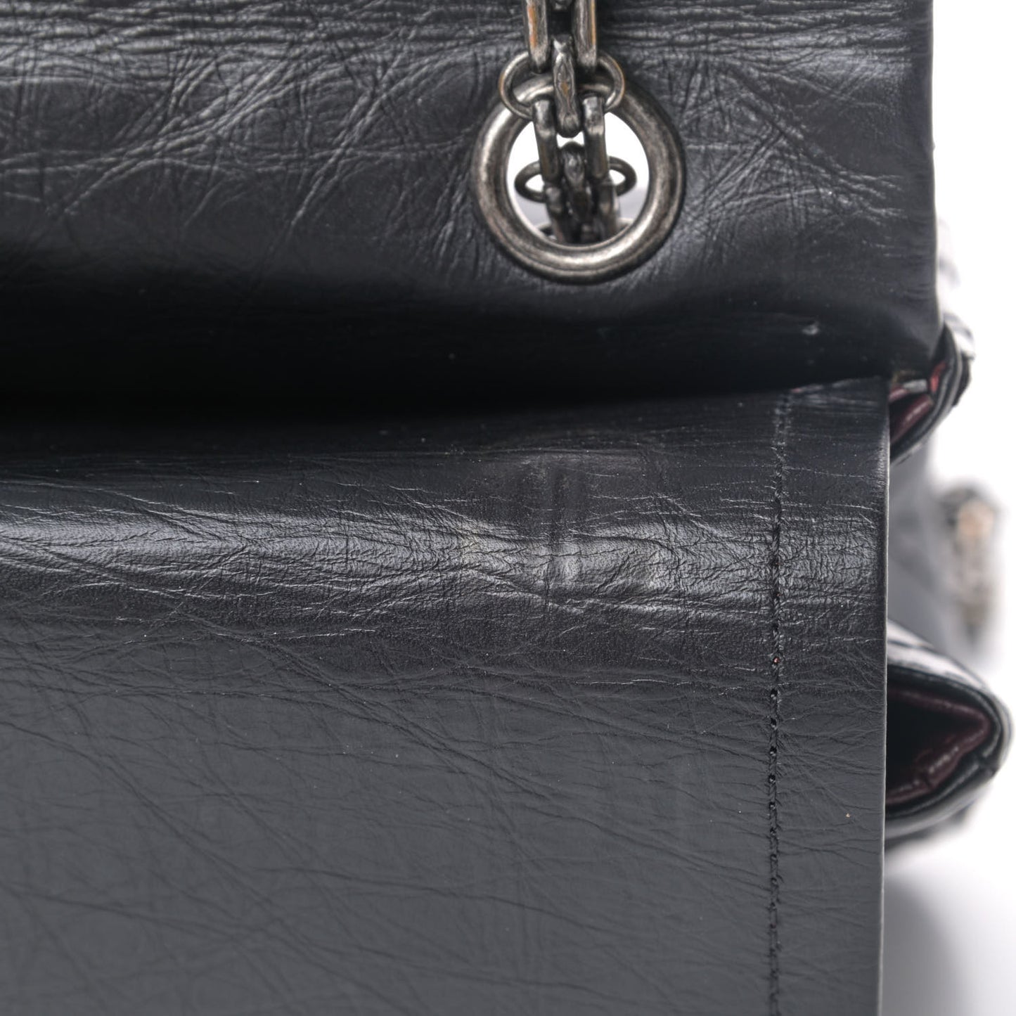Aged Calfskin Quilted 2.55 Reissue 226 Flap Black
