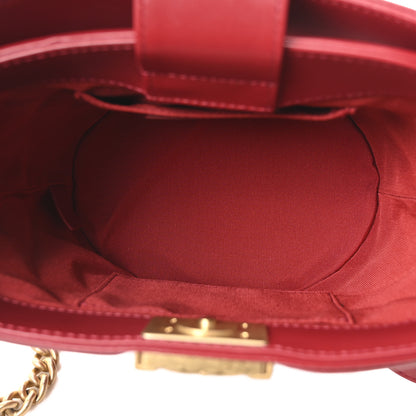 Chanel Calfskin Quilted Boy Bucket Bag Red 5 of 10