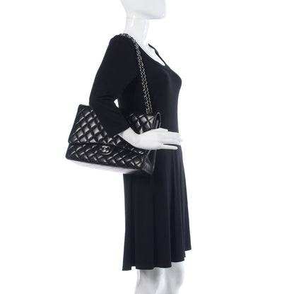 Chanel Lambskin Quilted Maxi Single Flap Black 2 of 15
