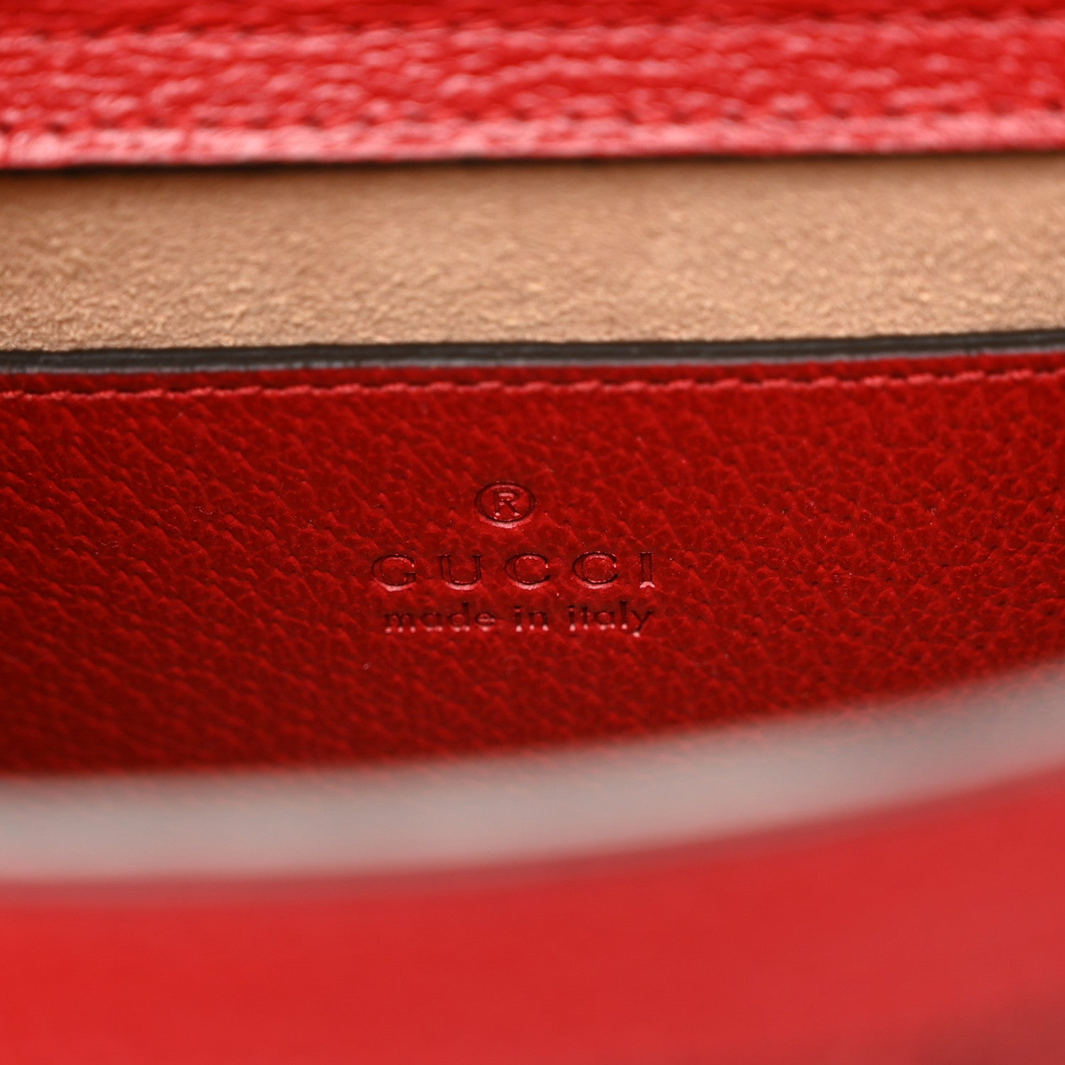 Gucci Textured Dollar Calfskin Web Mini Diana Tote Bag Red 6 of 10