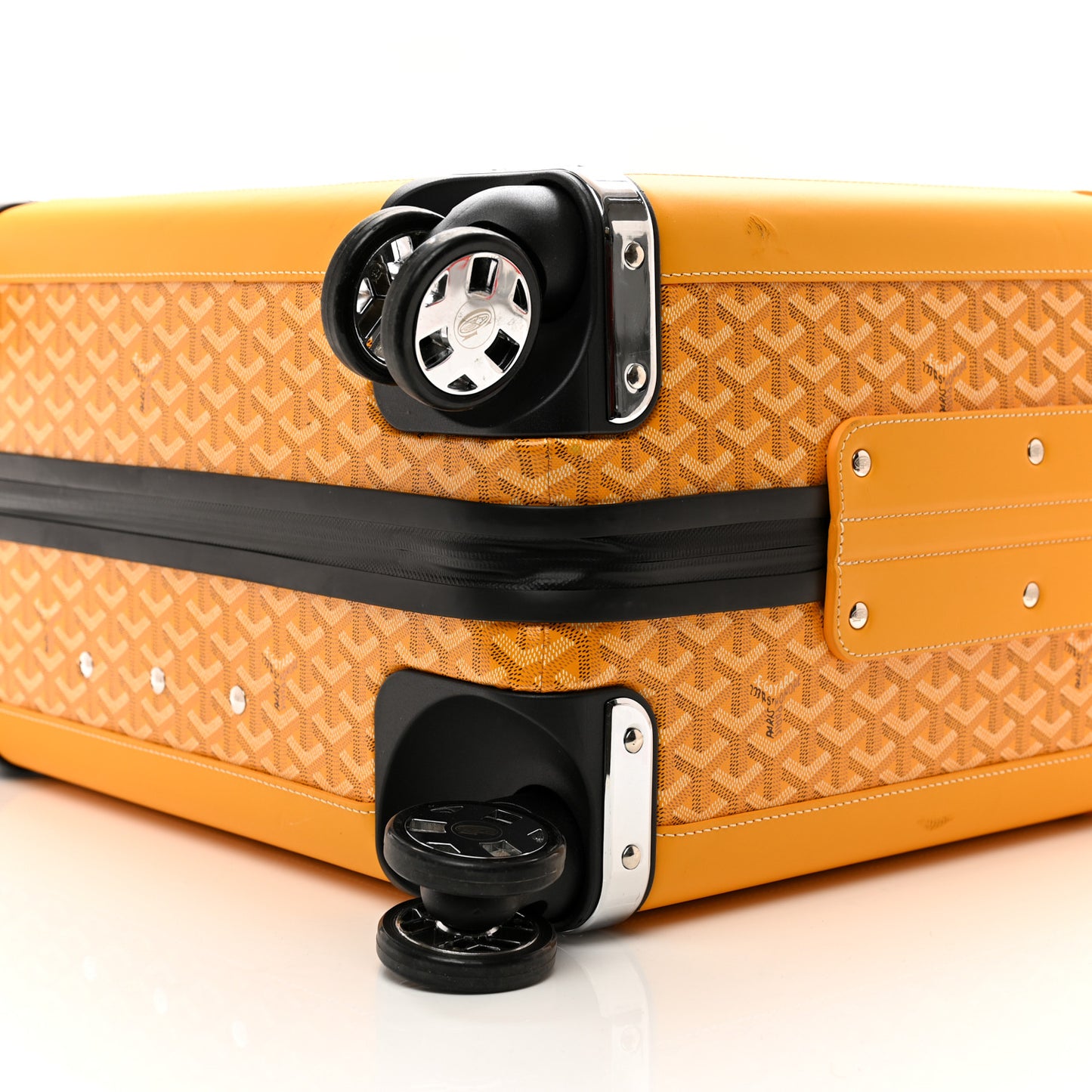 Goyardine Satolas GM Rolling Suitcase Yellow