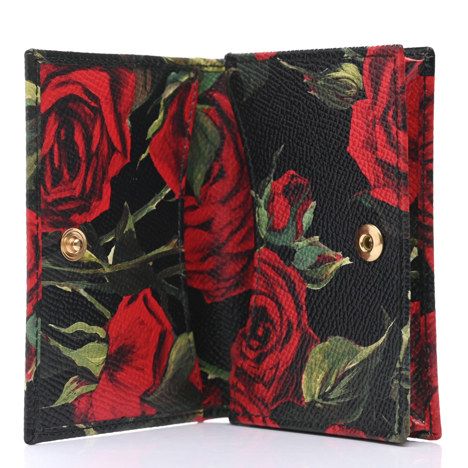 Dolce & Gabbana Dauphine Rose Print Flap Card Holder Multicolor 5 of 6