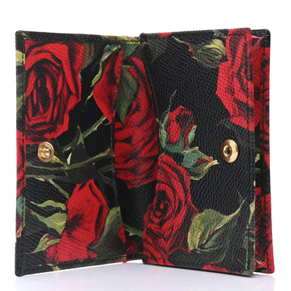 Dolce & Gabbana Dauphine Rose Print Flap Card Holder Multicolor 5 of 6