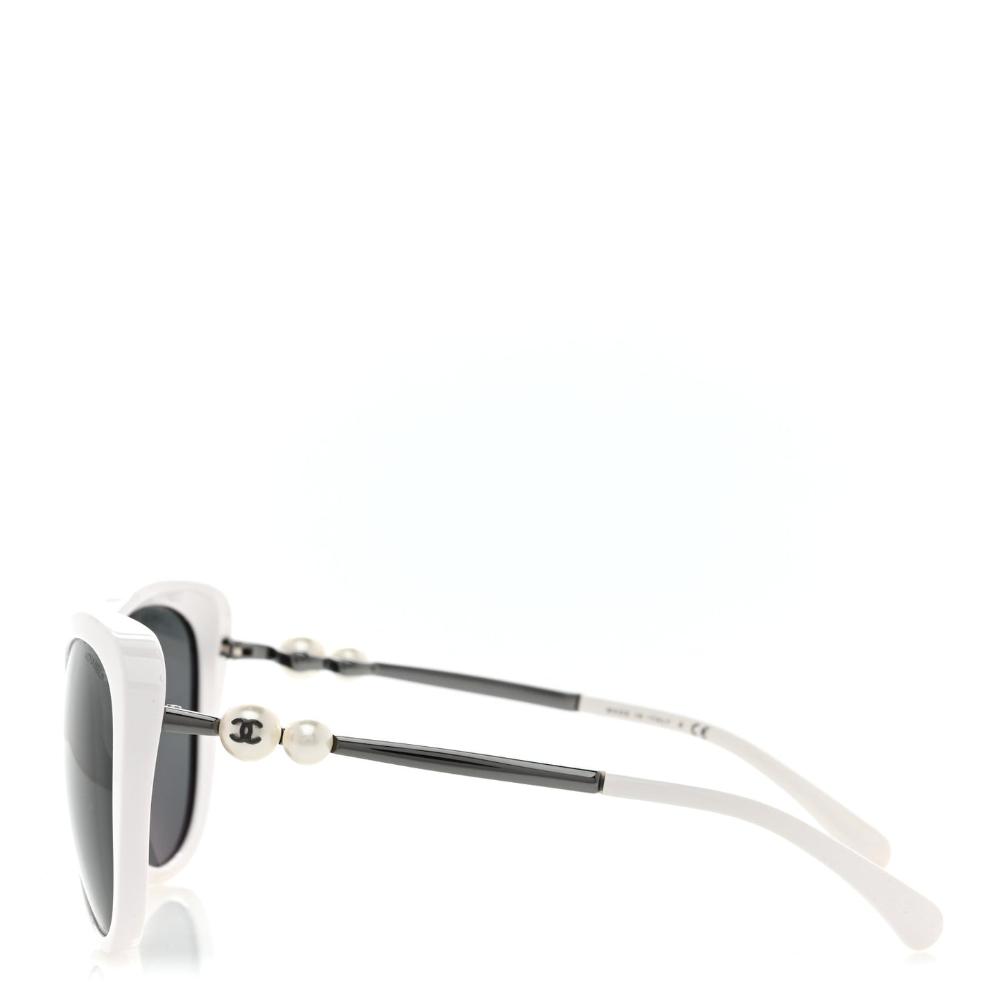 Acetate Pearl Butterfly Sunglasses 5338-H-A White