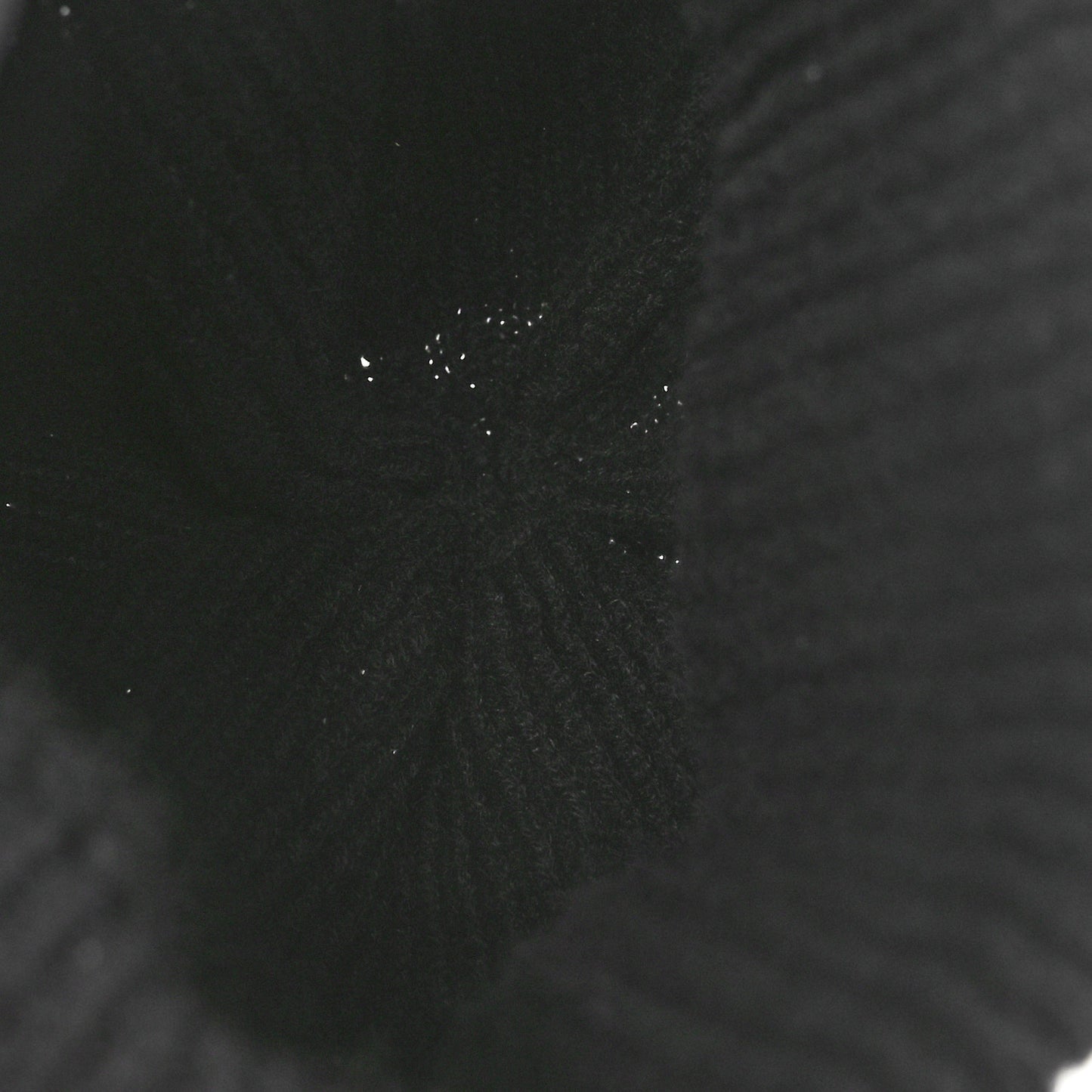 Cashmere Sequin Logo Beanie Hat Black Gold