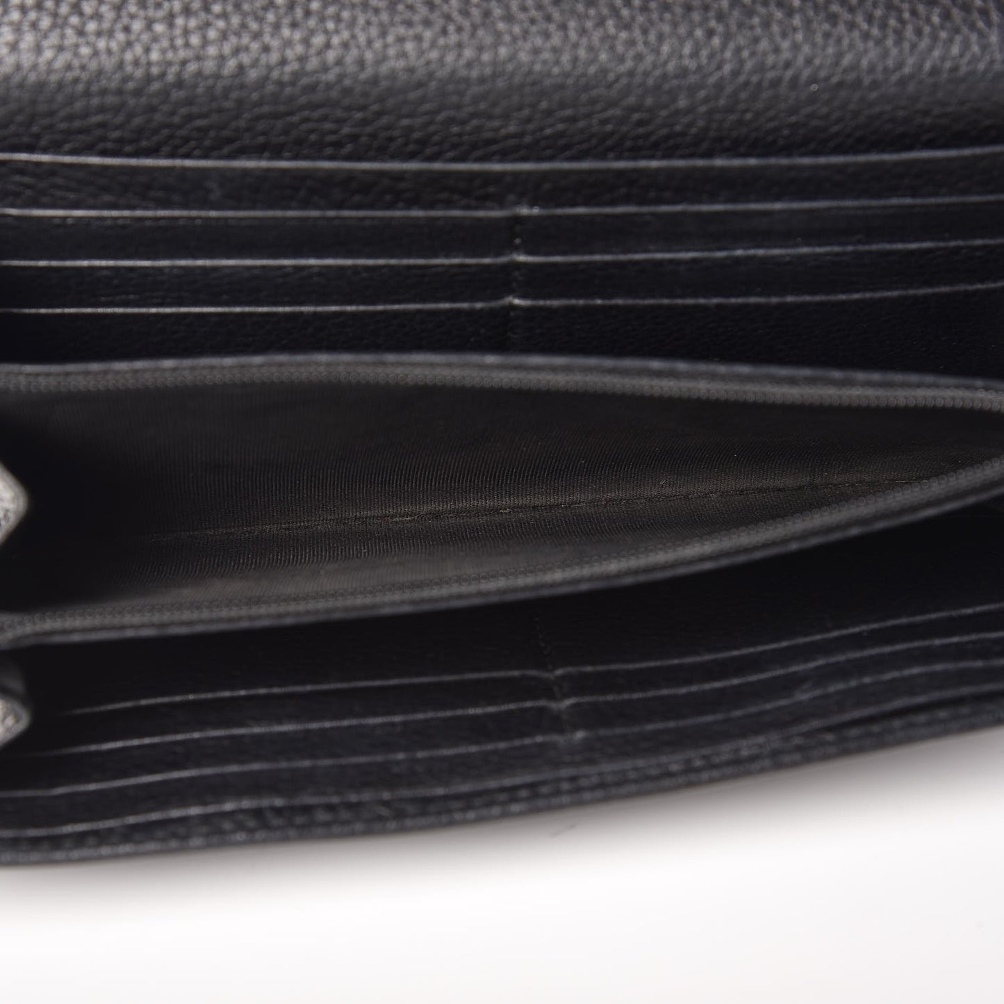 Pebbled Calfskin Large Soho Continental Wallet Black