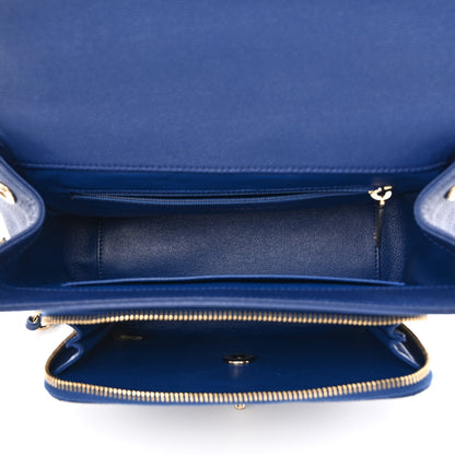 Chanel Caviar Quilted Medium Business Affinity Flap Dark Blue 4 of 9