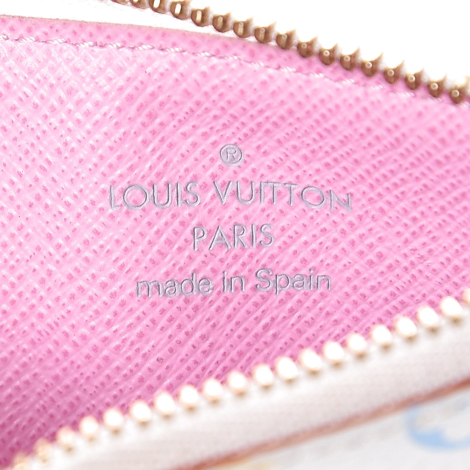 Louis Vuitton Monogram Multicolor Key Pouch White Litchi 6 of 7