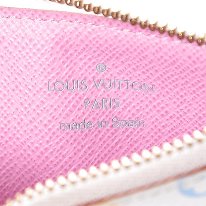 Louis Vuitton Monogram Multicolor Key Pouch White Litchi 6 of 7