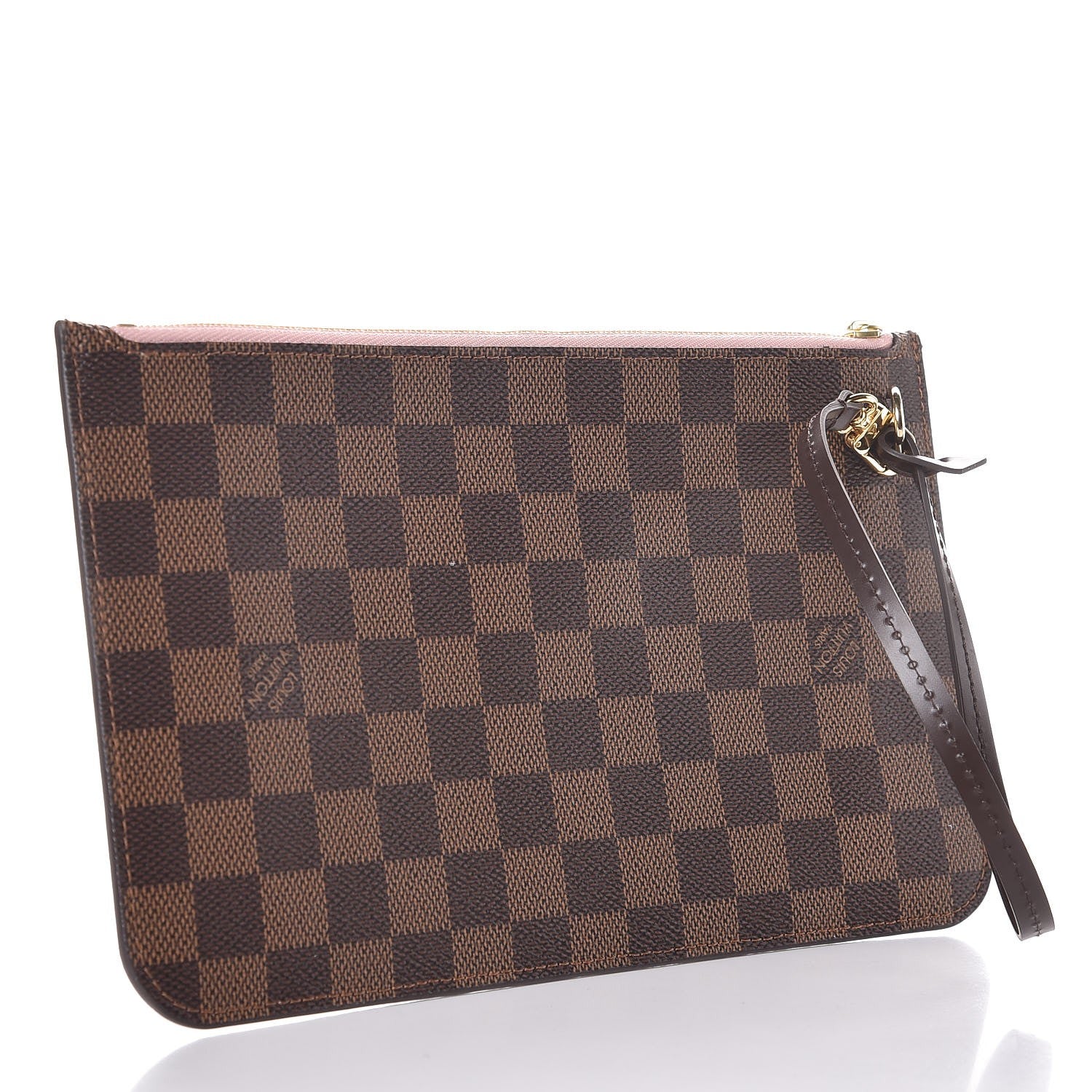 Louis Vuitton Damier Ebene Neverfull MM GM Pochette Rose Ballerine 3 of 7