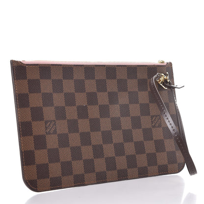 Louis Vuitton Damier Ebene Neverfull MM GM Pochette Rose Ballerine 3 of 7