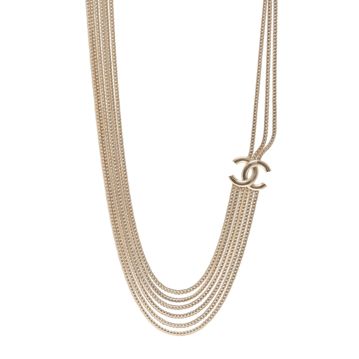 Metal Chain CC Choker Light Gold