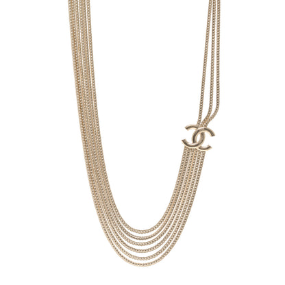 Chanel Metal Chain CC Choker Light Gold 1 of 6