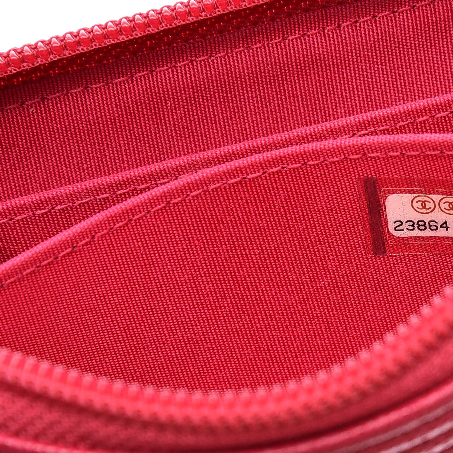 Chanel Caviar Quilted Boy Zip Around Coin Purse Wallet Dark Red 7 of 9