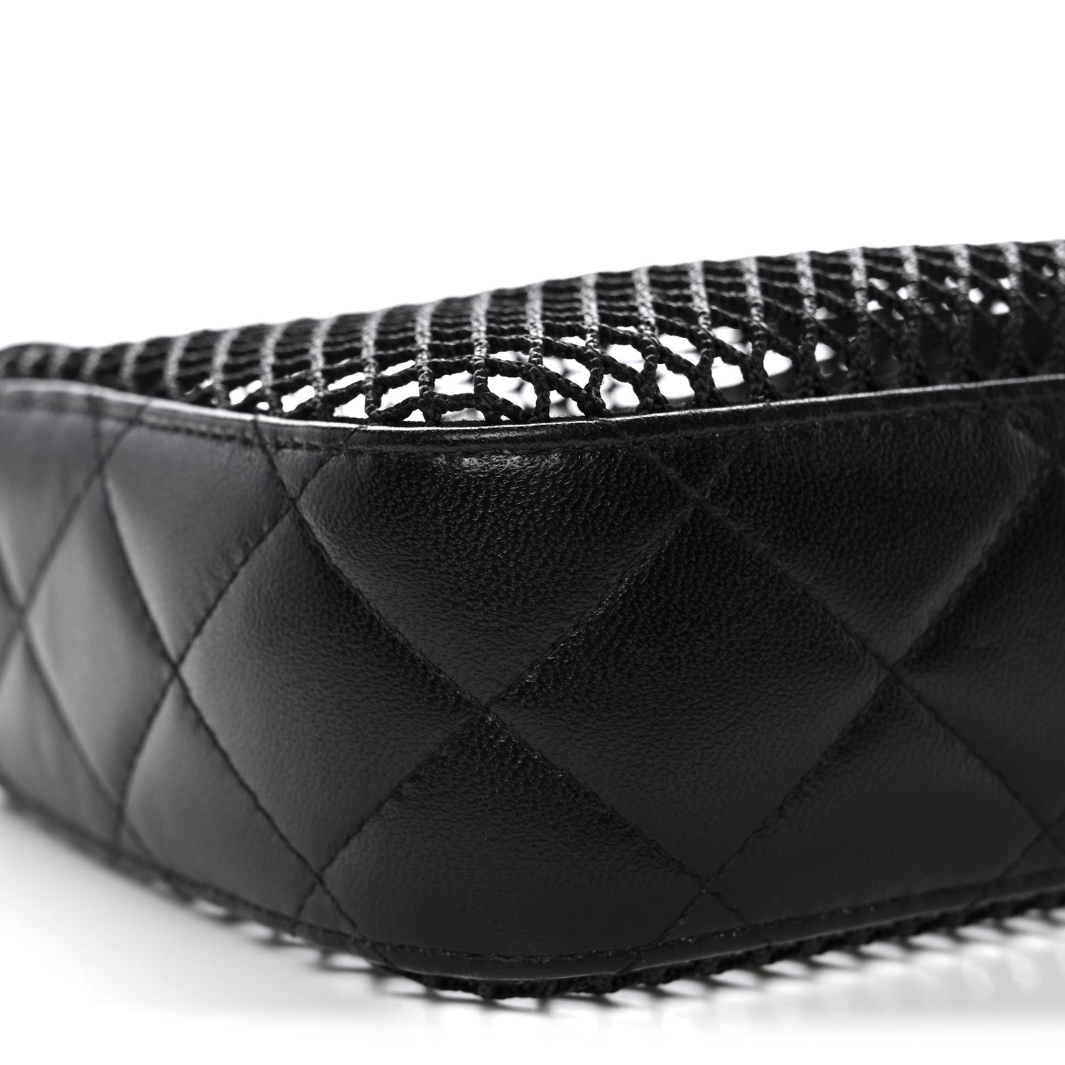 Chanel Mesh Shiny Lambskin Clutch With Chain Black 10 of 11