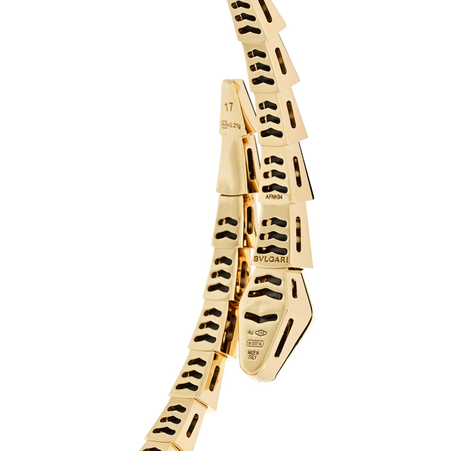 Bulgari 18K Yellow Gold Diamond Serpenti Viper Bracelet M 3 of 4