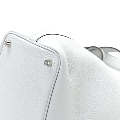 Hermes Taurillon Clemence Picotin Lock 18 PM Bleu Pale 10 of 13