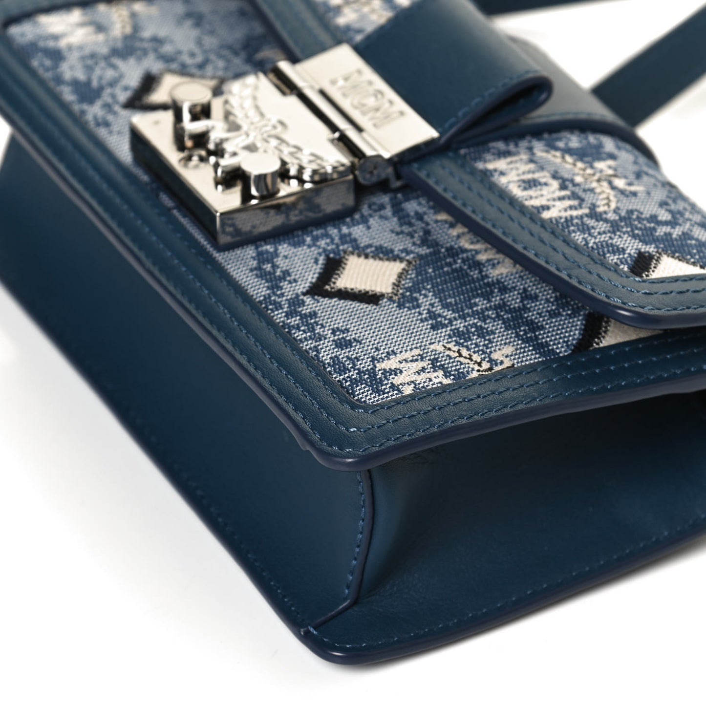 Vintage Jacquard Monogram Mini Tracy Crossbody Blue