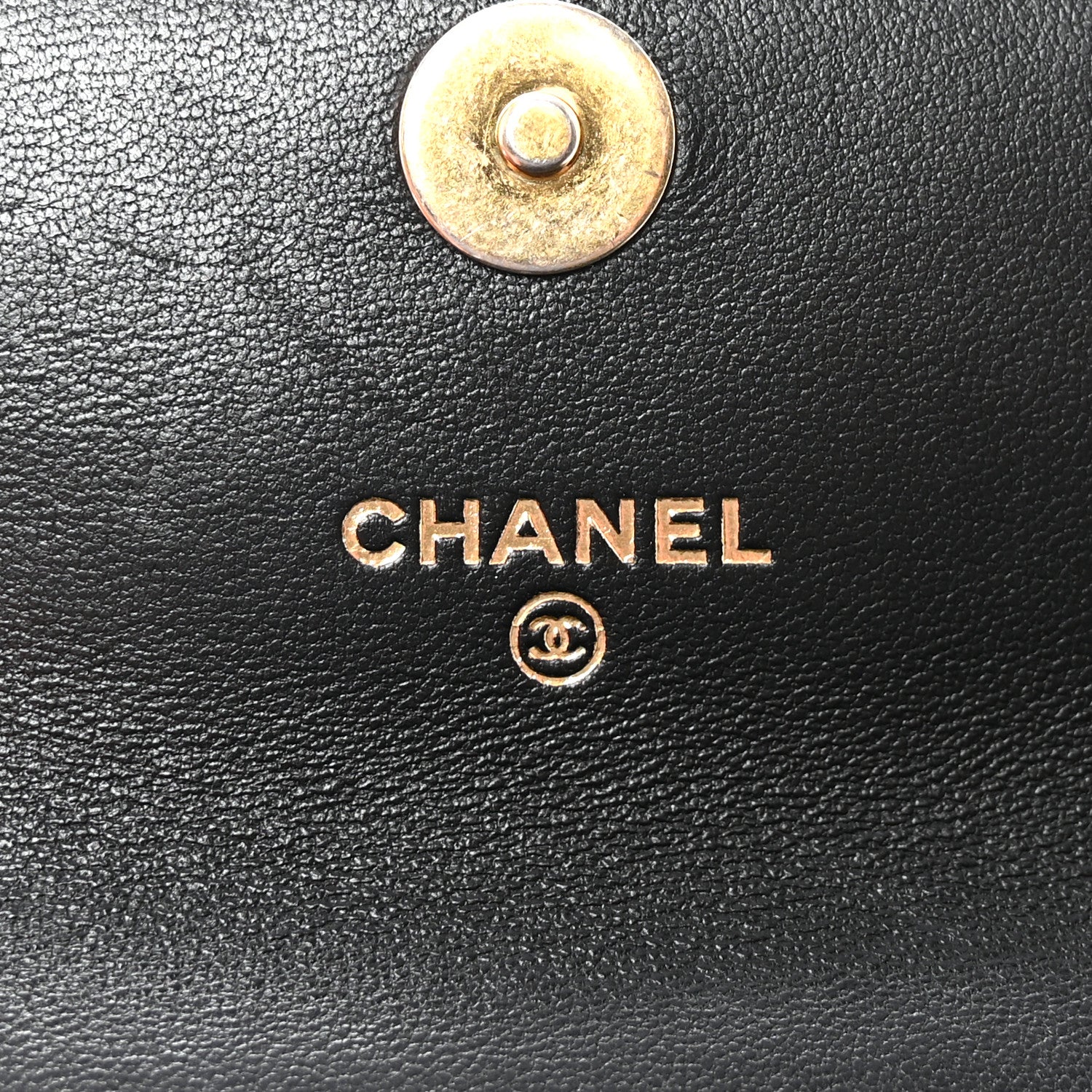 Chanel Lambskin Quilted Chain Top Handle Clutch With Chain Black 6 of 11