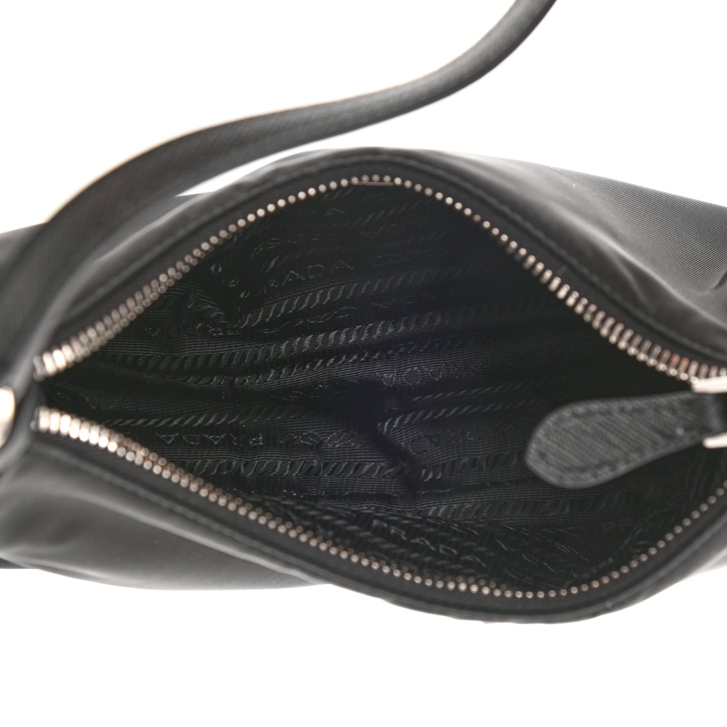 Prada Tessuto Nylon Saffiano Mini Re-Edition 2005 Bag Black 5 of 9