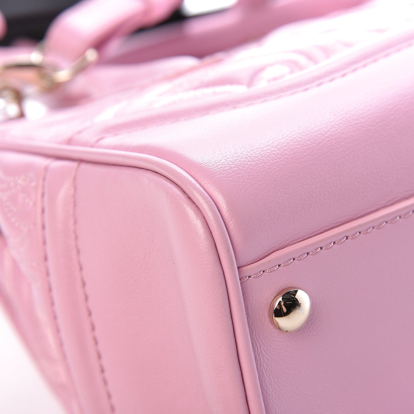 Calfskin Embroidered Medium Baroque Palazzo Empire Bag Pink