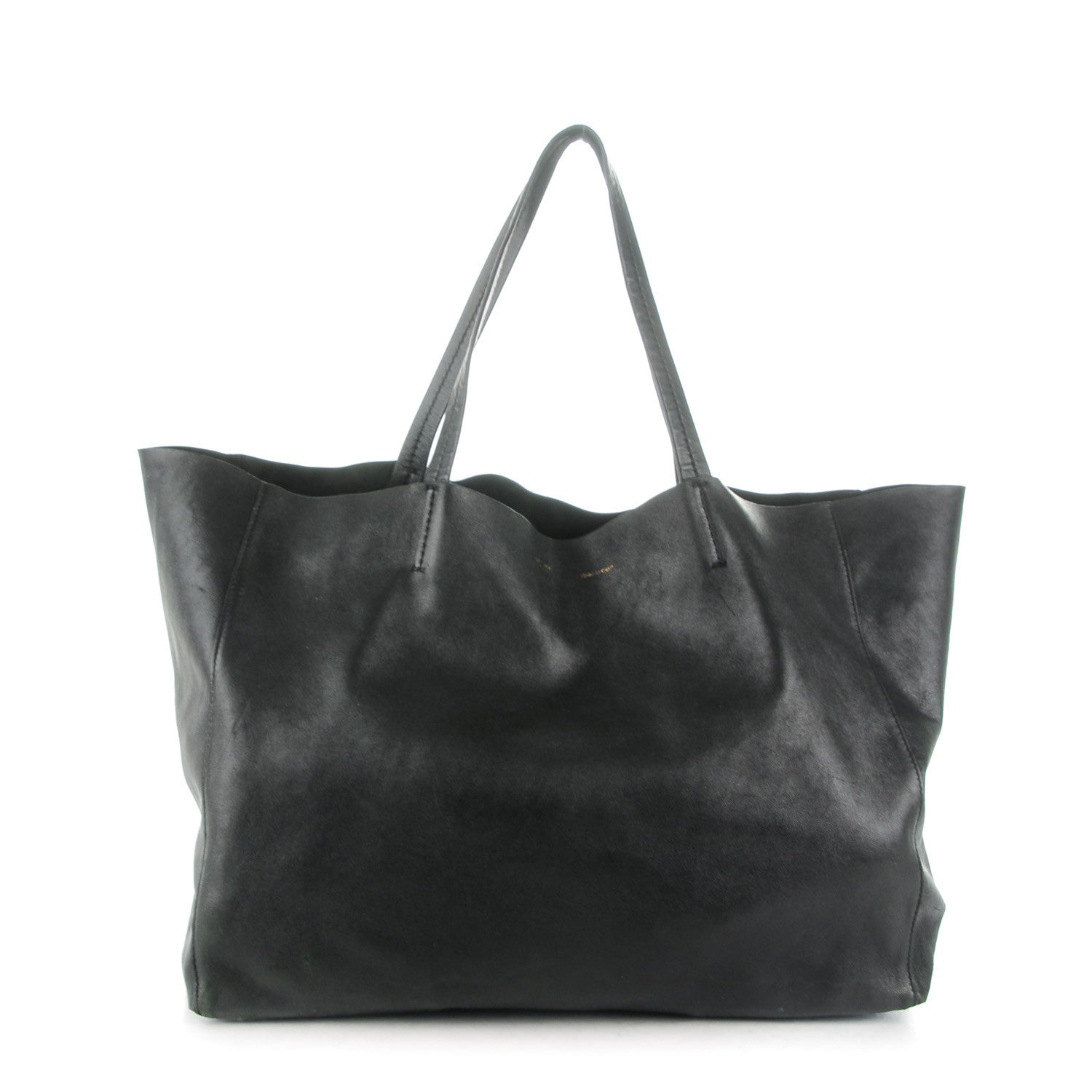 Celine Lambskin Horizontal Cabas Black 1 of 8