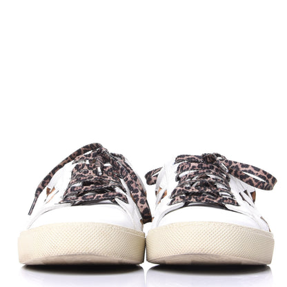 Saint Laurent Calfskin Pony Hair Star Court Sneakers 38 White 2 of 11