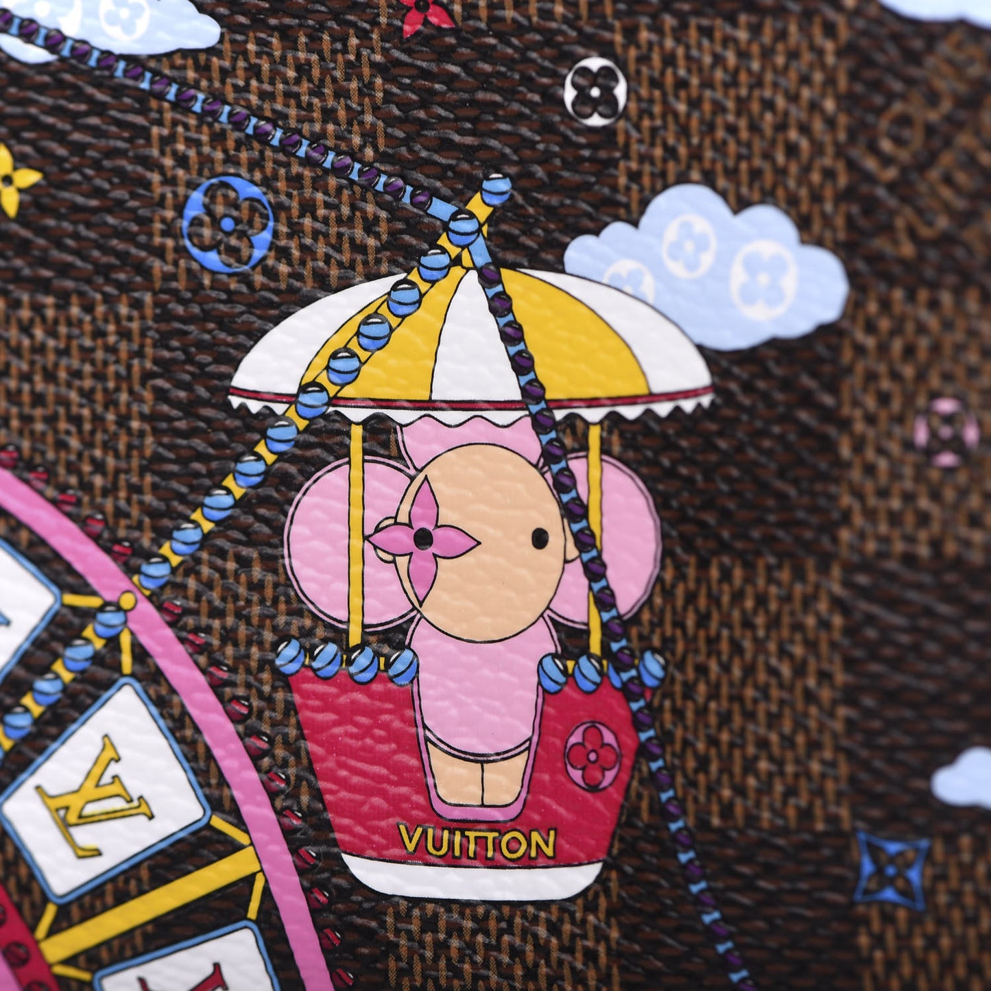 Damier Ebene 2020 Christmas Animation Big Wheel Mini Pochette Accessories Rose Ballerine