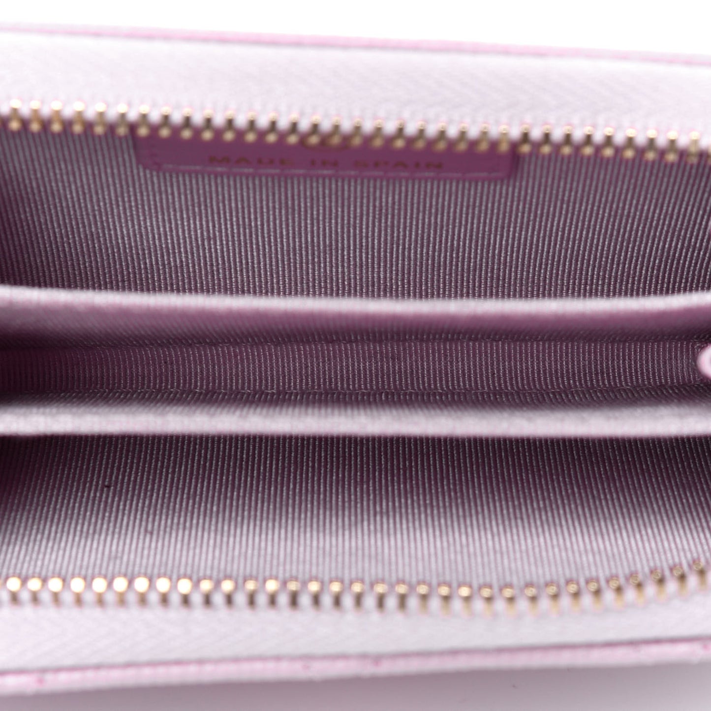 Caviar Quilted Zip Coin Purse Light Pink