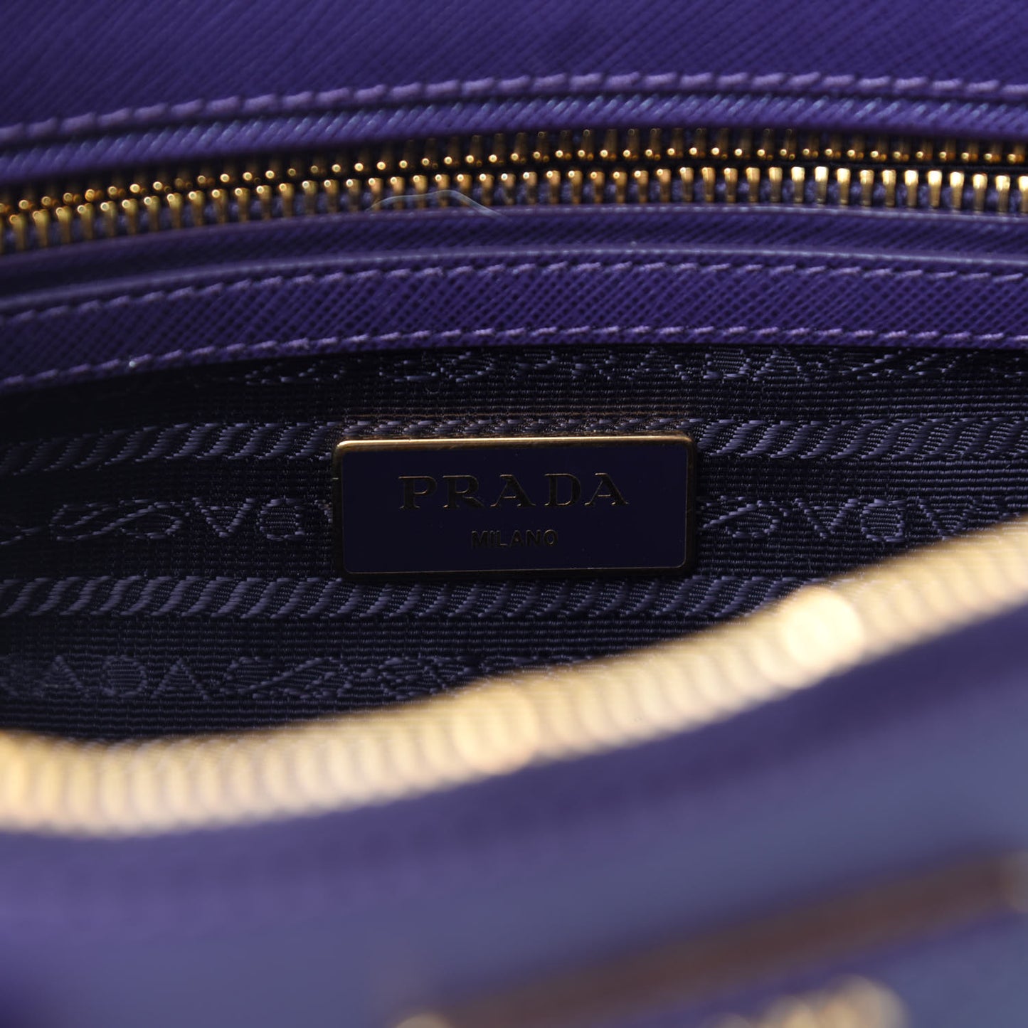 Saffiano Lux Mini Galleria Double Zip Tote Uva