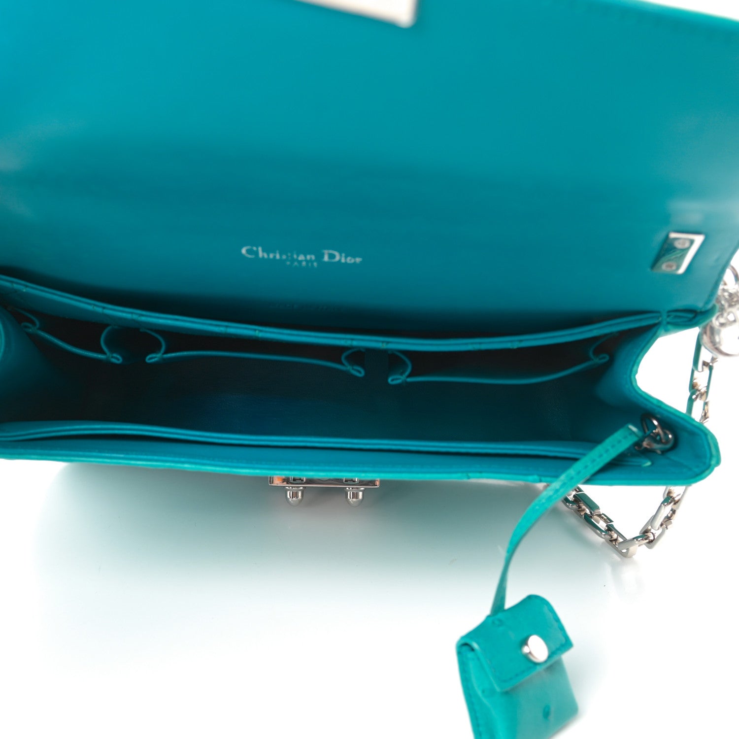 Christian Dior Ostrich Medium Miss Dior Flap Turquoise 5 of 13