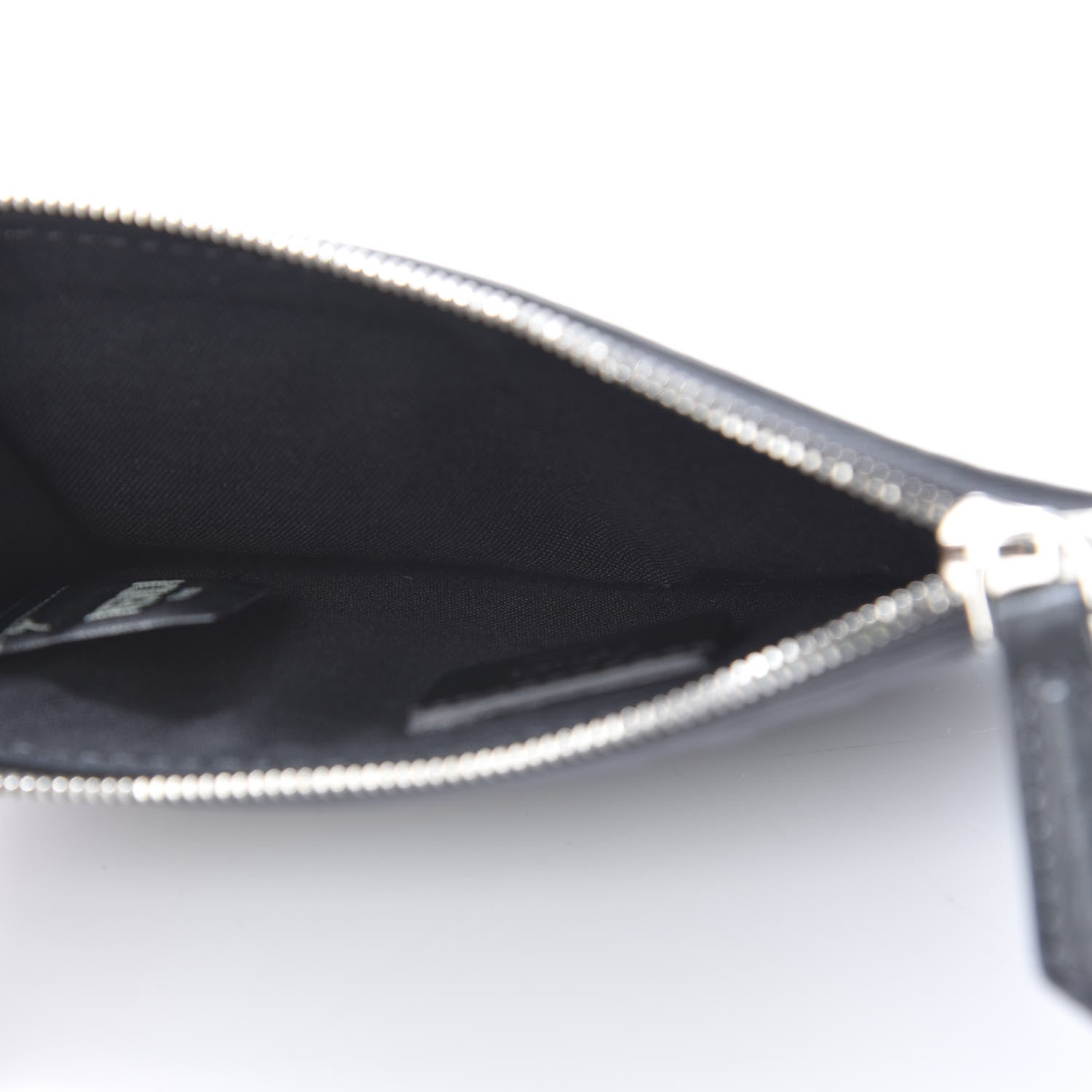 Fendi Cuoio Romano Stamp Patch Zip Card Holder Asfalto 5 of 7