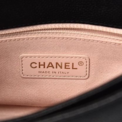 Chanel Grained Calfskin Quilted Small Cuba Top Handle Flap Black 6 of 14